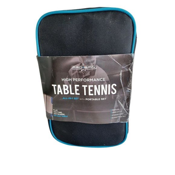 NIB New Portable Table Tennis Game Set Zip Nylon Storage Case Pro Spin Ping Pong - Picture 2 of 9